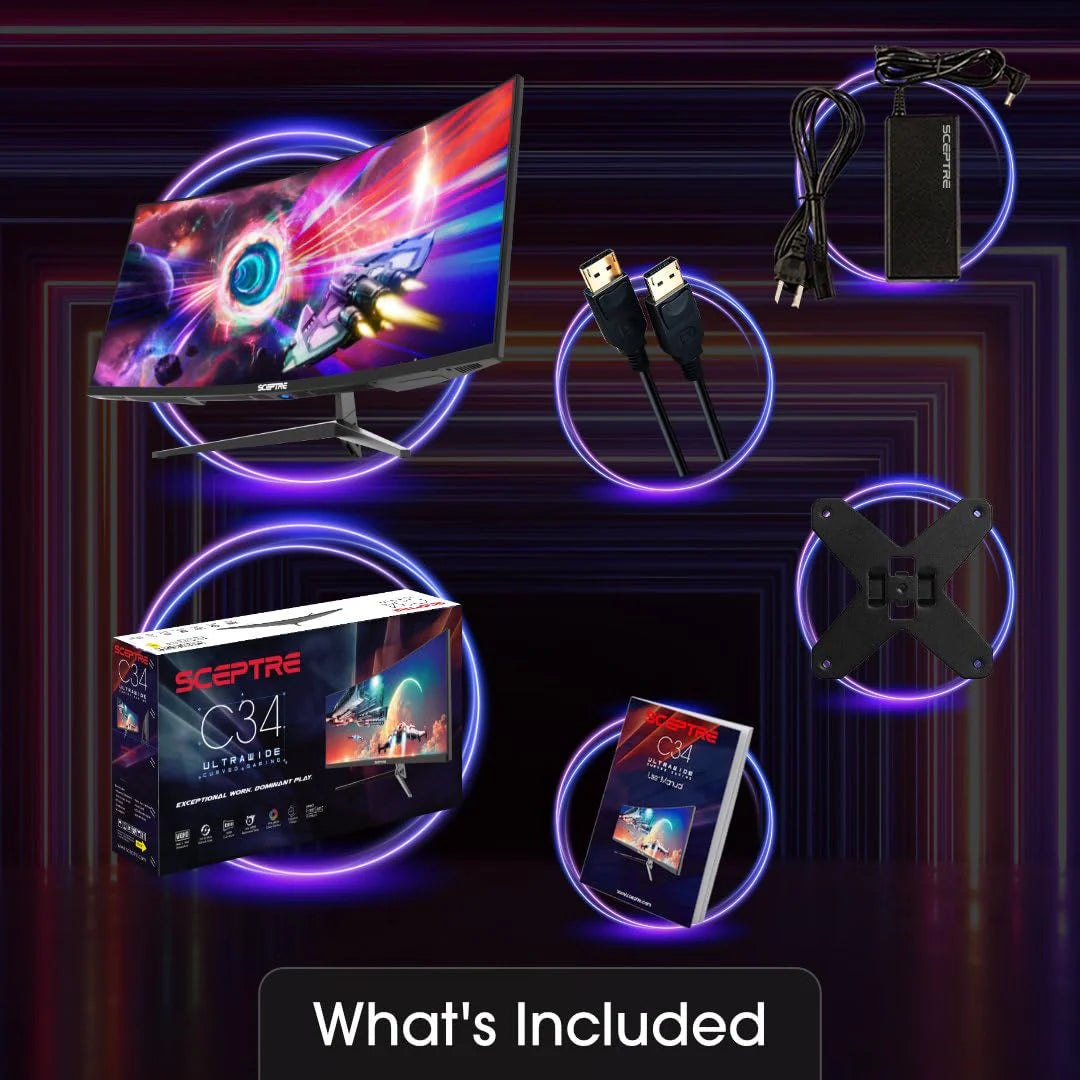 Sceptre 34 Inch 165Hz Curved Ultrawide WQHD Monitor  sgtnighsdesigns