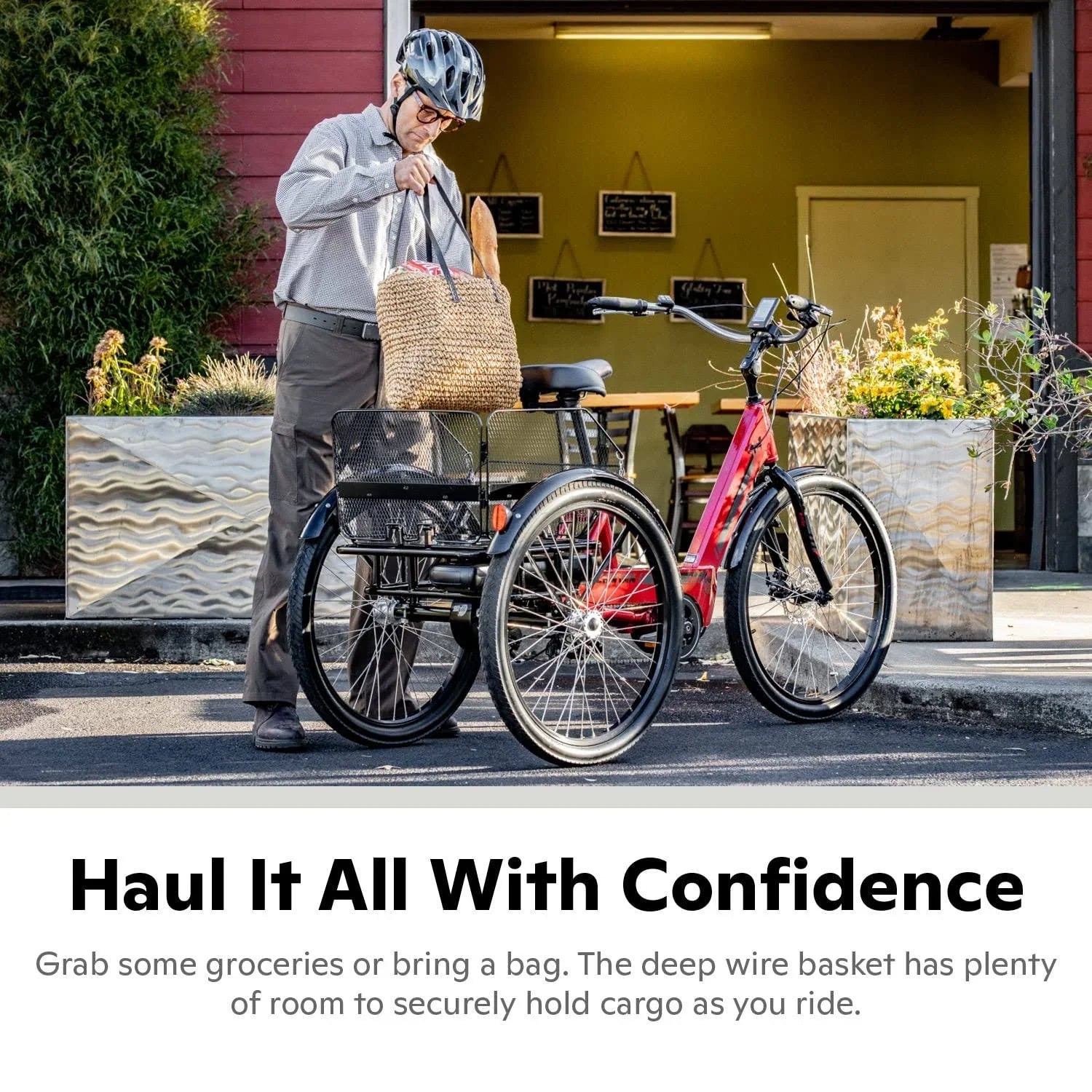 Schwinn Meridian Adult Tricycle Bike Mens and Womens Three Wheel Beach Cruiser 26-inch Wheels Low Step-Through Frame Wide Seat Rear Folding Basket Sin