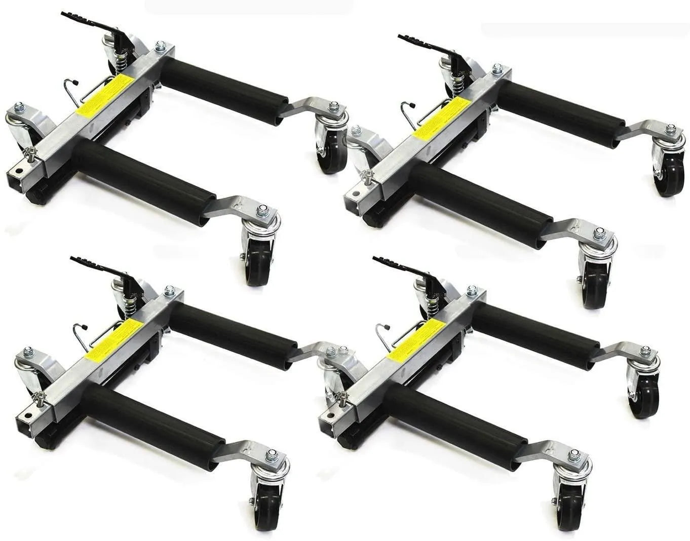 Stark Set of (4) Wheel Dolly Car Skates Vehicle Positioning Hydraulic Tire Jack Truck Rv Trailer Pick Up Dolly Ratcheting Foot Pedal, 1500LBS