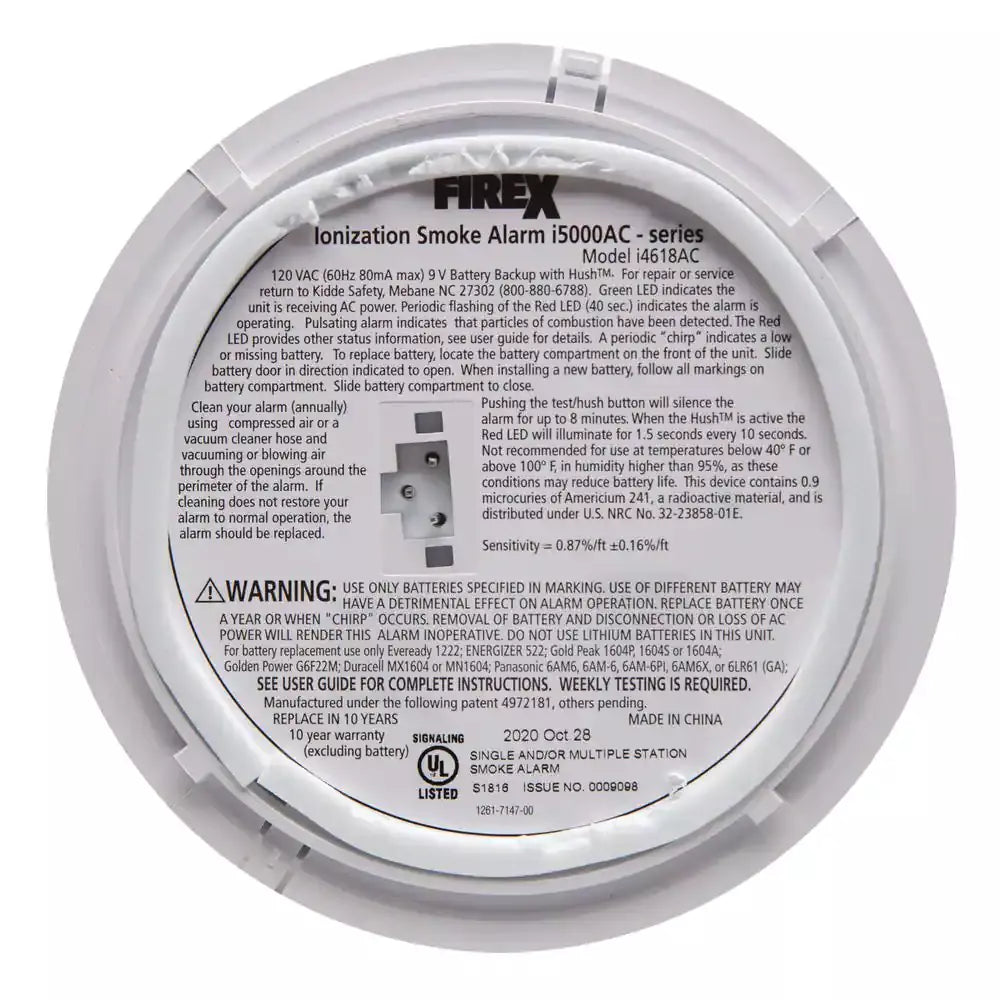 Firex 4-Pack Hardwired Smoke Detector with Ionization Sensor