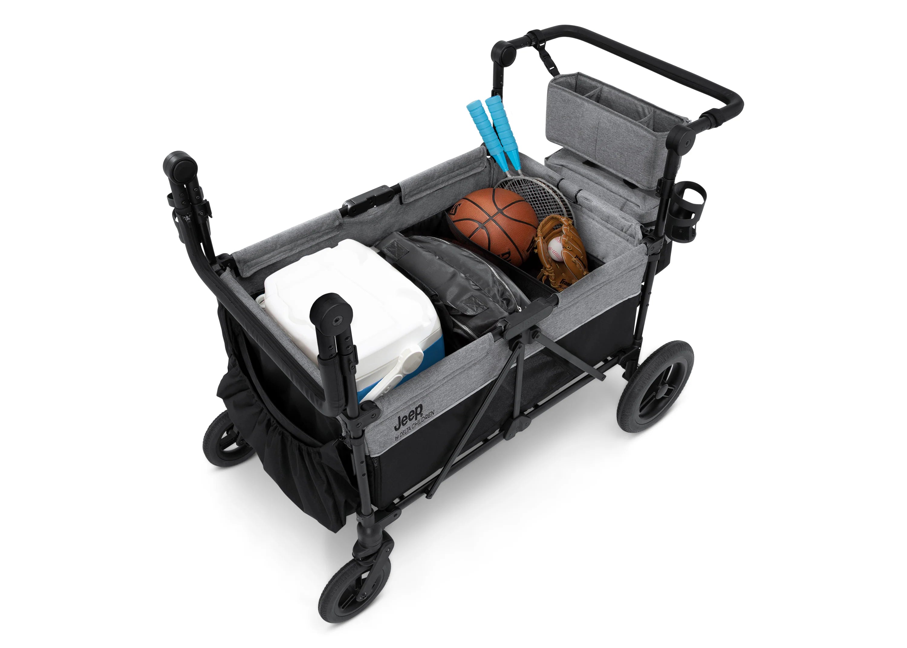 Jeep Wrangler Deluxe 4 Seater Stroller Wagon with Cooler Bag