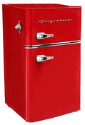 Frigidaire EFR840-RED 3.2 Cu Ft Red 2 Door Retro Bar Fridge with Side Bottle Opener