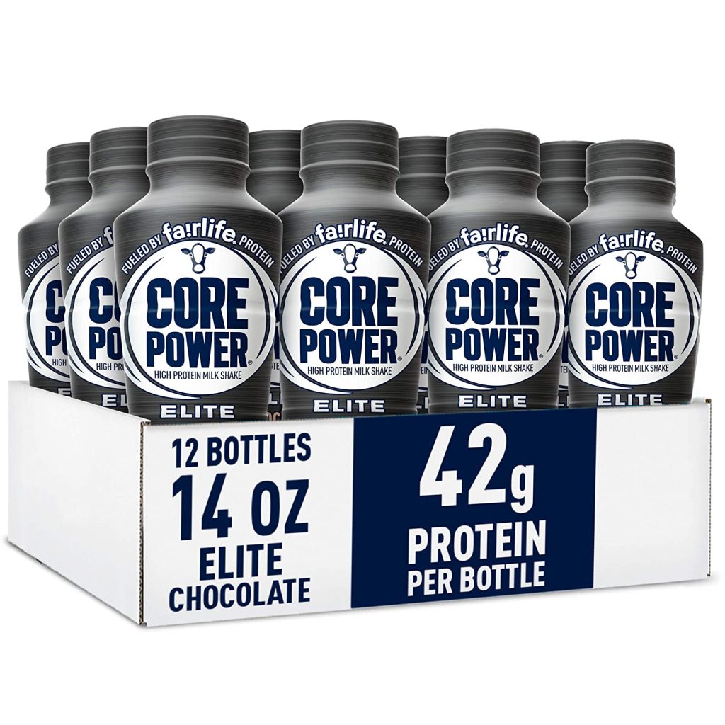 Core Power Elite Chocolate Protein Shakes 42g, 14 Fl Oz, Pack of 12 – Workout Recovery Drink