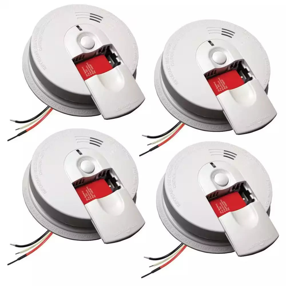 Firex 4-Pack Hardwired Smoke Detector with Ionization Sensor