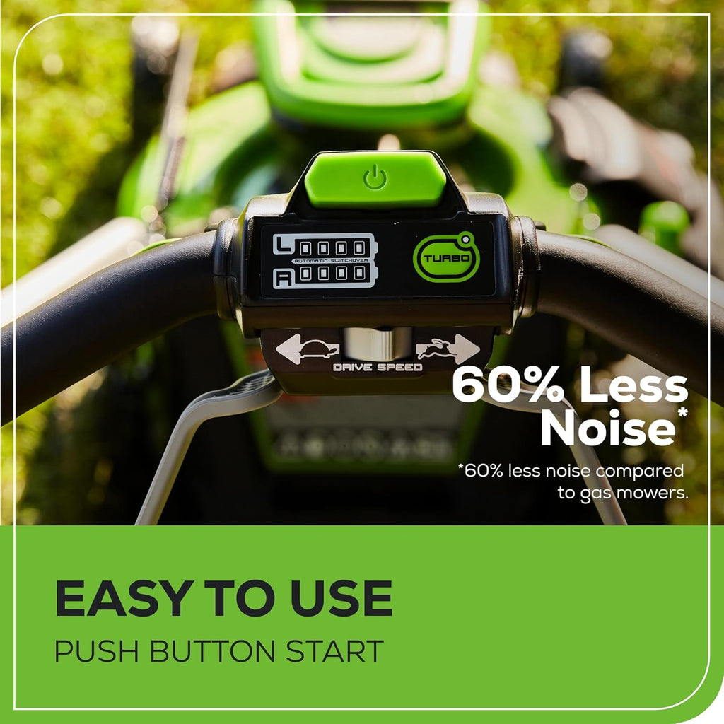 Greenworks 60V 21” Cordless (Self-Propelled) Lawn Mower , 2 x 4.0Ah Batteries and Dual Port Rapid Charger