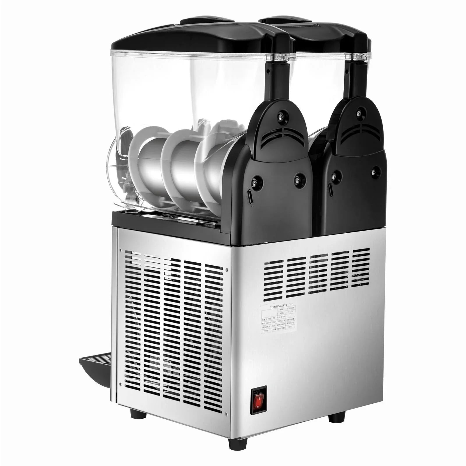 VEVOR Margarita Machine 15Lx2 Tank Commercial Slushy Machine Slushie Machine 1000W Commercial Margarita Maker Smoothie Frozen Drink Maker for