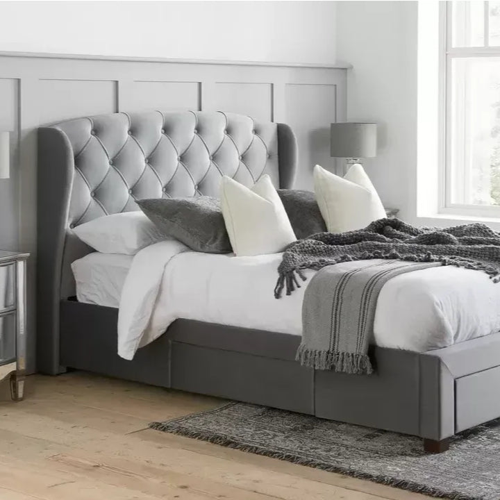 Gray Hope Savings Bed Frame